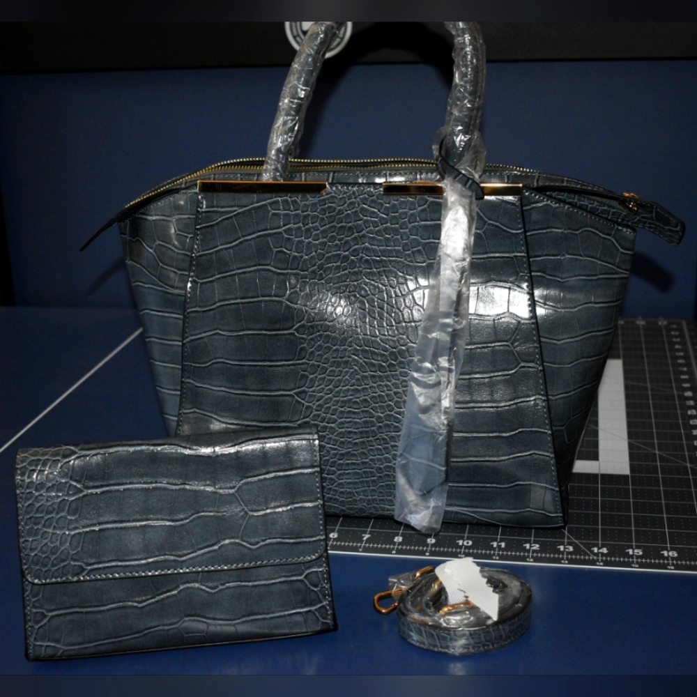 Slate Grey Handbag Set